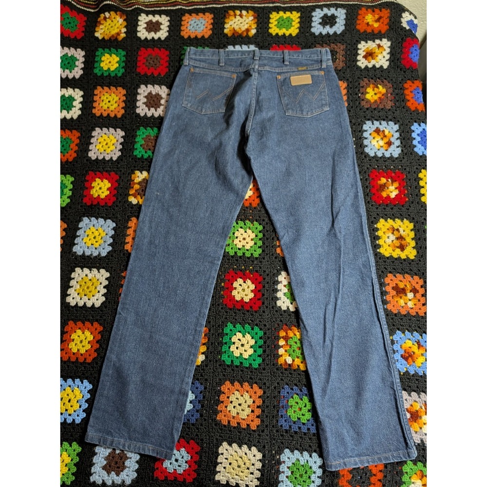 Vintage Wrangler Jeans Mens 36x34 Cowboy Cut 13MWZ USA Blue Medium Wash